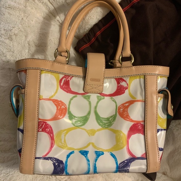 NWOT Coach Vintage Scribble Bag - Picture 2 of 7